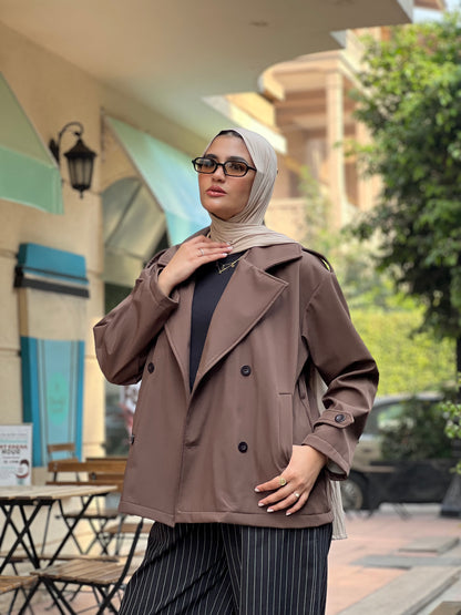 Midnight trench in brown