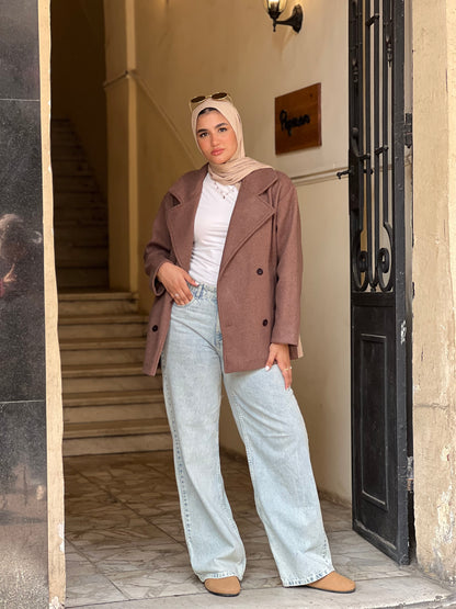 Cross wind jacket in mocha