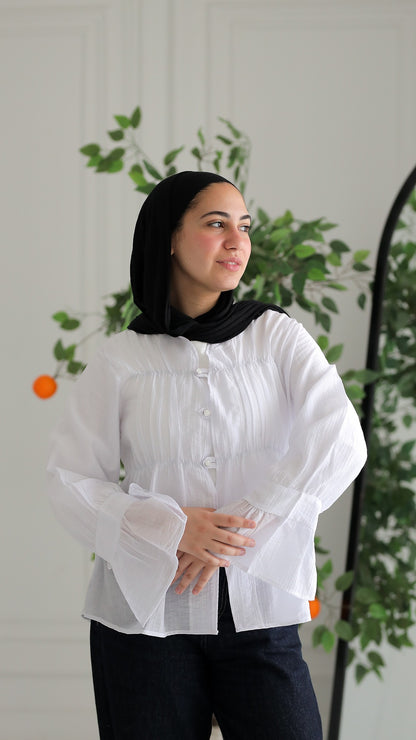White-zahra blouse