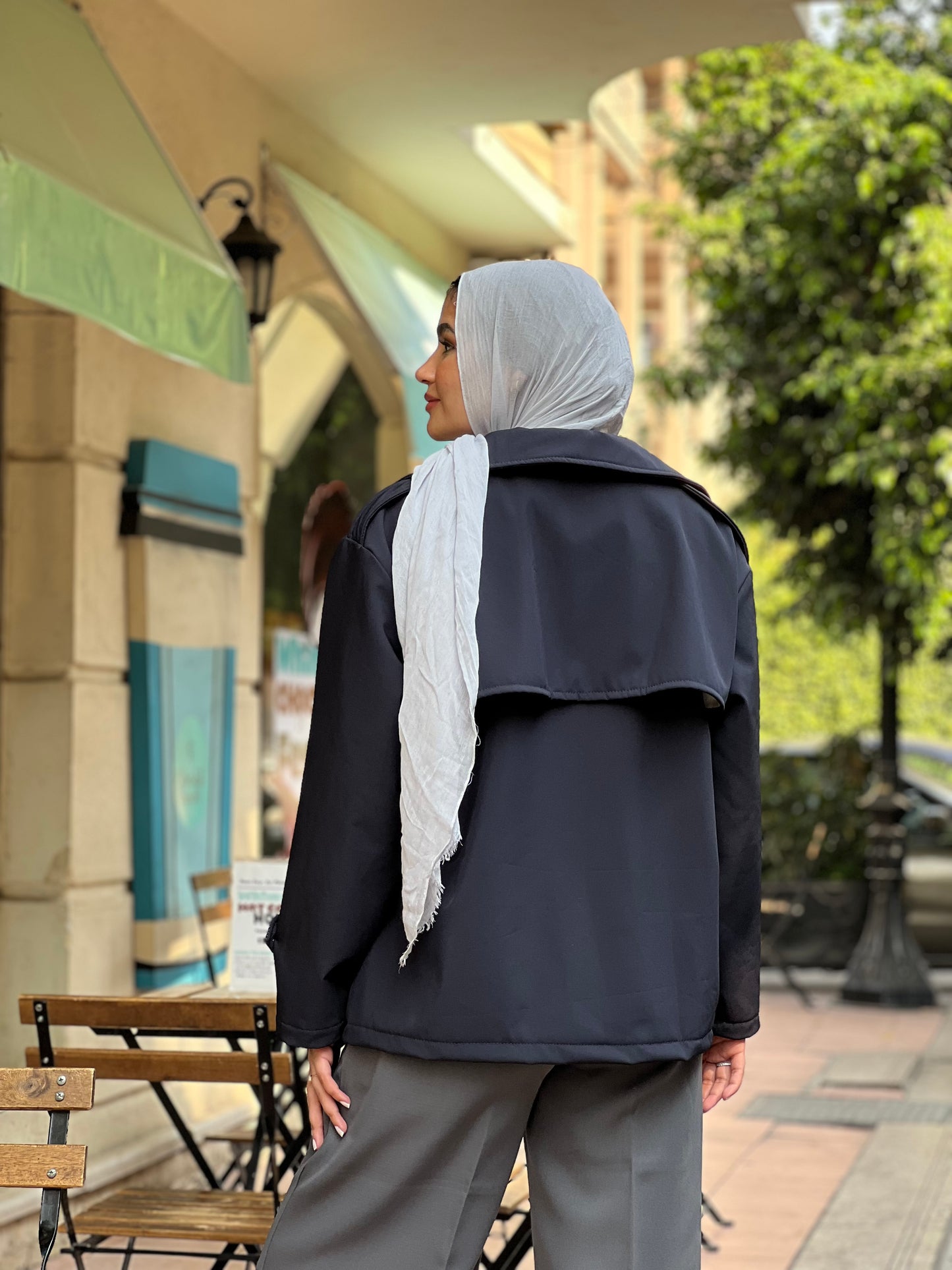 Midnight trench in navy