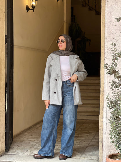 Cross wind jacket in gray