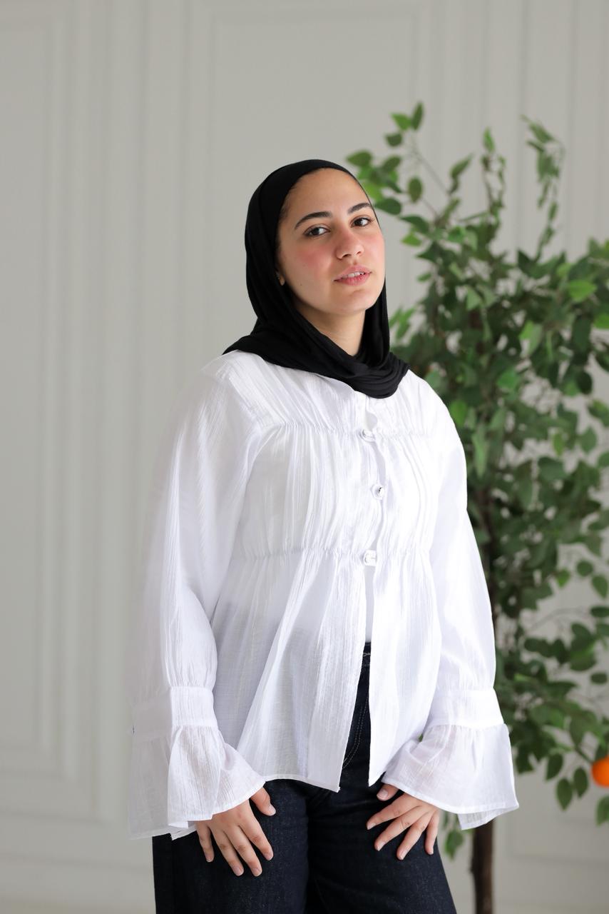 White-zahra blouse