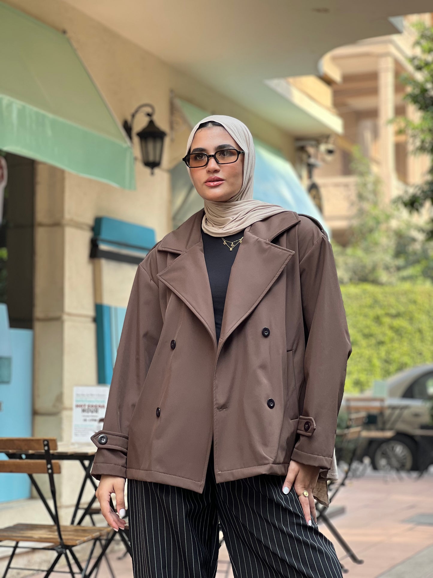 Midnight trench in brown