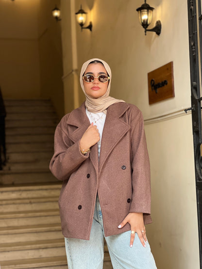 Cross wind jacket in mocha